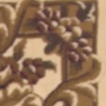 9' X 13' Beige And Brown Floral Medallion Area Rug