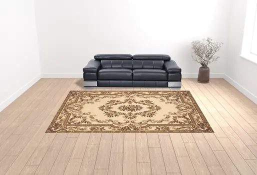 9' X 13'  Polypropylene Ivory Area Rug