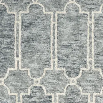 9' X 12'  Wool Blue Area Rug