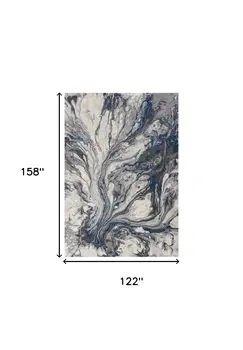 10' X 13' Gray Abstract Area Rug