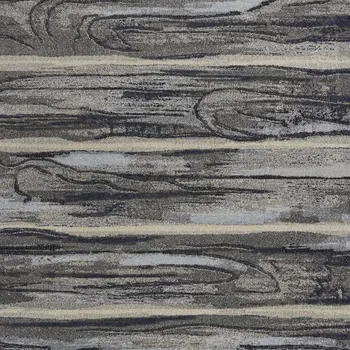 10' X 13' Gray Blue And Black Abstract Area Rug