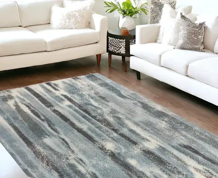 9' X 13'  Polypropylene Teal Area Rug