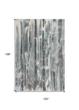 9' X 13'  Polypropylene Teal Area Rug