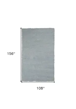 9' X 13' Blue Heather Indoor Shag Rug