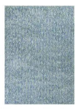 9' X 13' Blue and Beige Hand Woven Area Rug