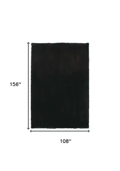 9' X 13' Polyester Espresso Area Rug