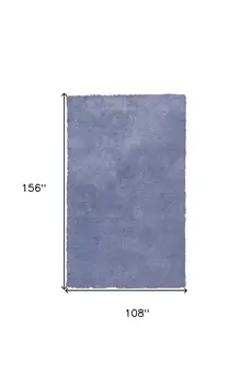 9' X 13' Purple Shag Hand Woven Area Rug