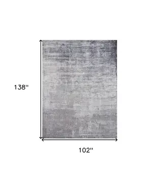 9' X 12' Gray Abstract Hand Loomed Area Rug