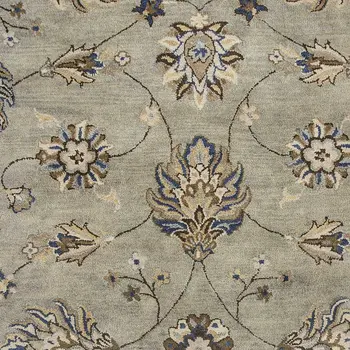 9' X 13' Grey Wool Handmade Area Rug