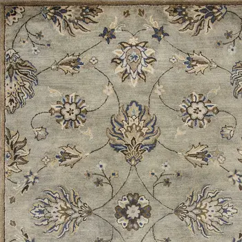 9' X 13' Grey Wool Handmade Area Rug