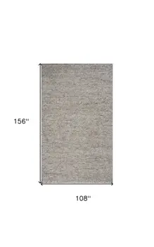 9' X 13' Natural Beige Hand Woven Knobby Loop Indoor Area Rug