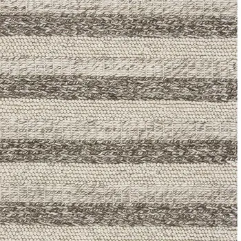 9' X 13' Wool Grey Or  White Area Rug