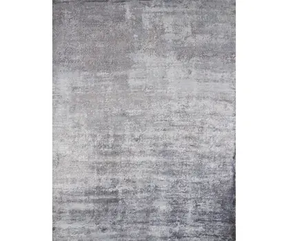 9' X 13' Light Gray Abstract Hand Loomed Area Rug