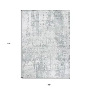 9' X 13' Gray Abstract Hand Loomed Area Rug