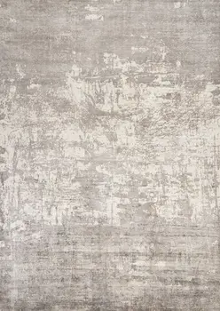 9' X 13' Beige Hand Loomed Abstract Brushstroke Indoor Area Rug