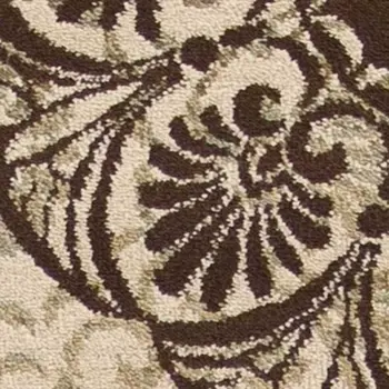 5' X 8' Sage Red And Black Floral Medallion Area Rug