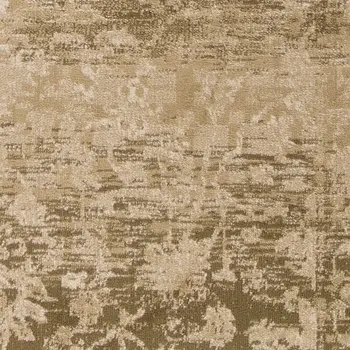 5' X 8' Beige And Tan Floral Distressed Area Rug