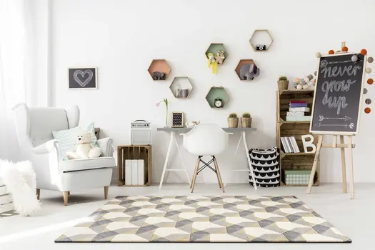 3' X 5' Gray And Ivory Wool Geometric Area Rug