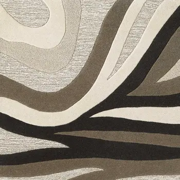 3' X 5' Beige Wool Abstract Hand Tufted Area Rug