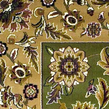 5' X 8' Green Or Taupe Floral Bordered Area Rug