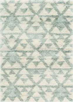 5' X 8' Ivory And Gray Geometric Area Rug