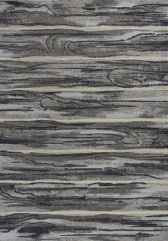 5' X 8' Blue And Gray Abstract Area Rug