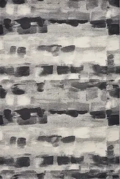 5' X 8' Gray And Black Abstract Area Rug