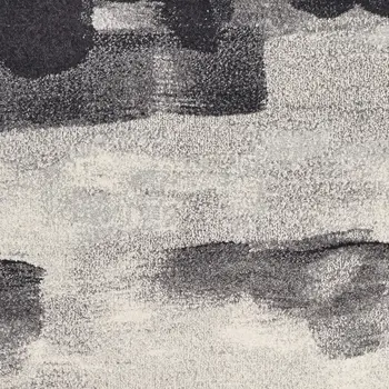 5' X 8' Gray And Black Abstract Area Rug