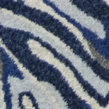 5' X 8' Gray And Blue Tropical Botanical Area Rug