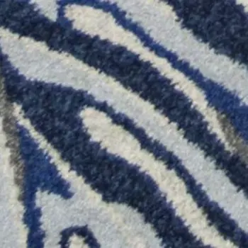 5' X 8' Gray And Blue Tropical Botanical Area Rug
