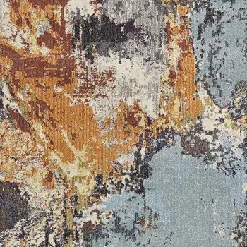 8' Beige And Pale Beige Floral Distressed Round Rug