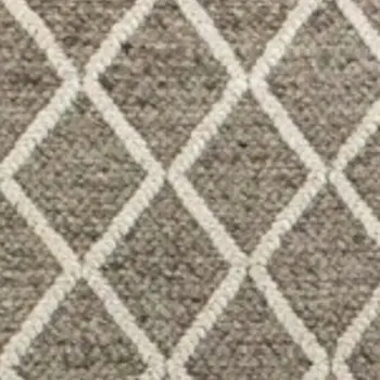 3' X 5' Dark Gray And Light Gray New Zealand Lambs Wool Diamond Hand Woven Area Rug