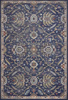 5' X 8' Gold And Ivory Floral Area Rug