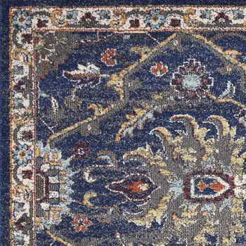 5' X 8' Gold And Ivory Floral Area Rug
