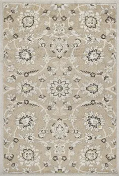 7' X 10' Beige Floral Indoor Outdoor Area Rug