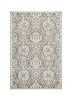 7' X 10' Silver Moroccan Indoor Outdoor Area Rug