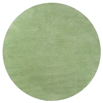 6' Green Shag Hand Woven Round Rug