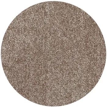6' Beige Hand Woven Round Rug
