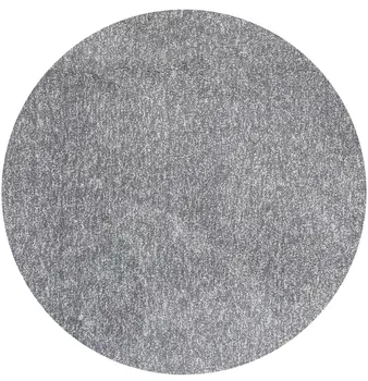 6' Gray Hand Woven Round Rug