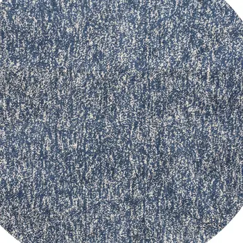 6' Indigo And Ivory Hand Woven Round Rug