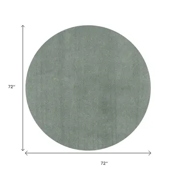 6' Slate Blue Round Indoor Shag Rug