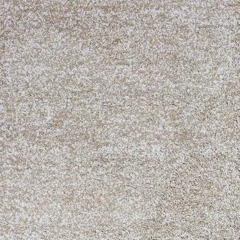 5' X 7' Ivory Shag Hand Woven Area Rug
