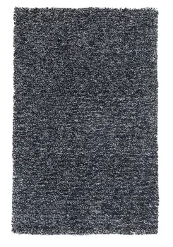 5' X 7' Black Heather Indoor Shag Rug