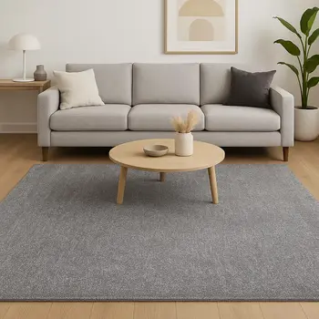 5' X 7' Gray Shag Hand Woven Area Rug