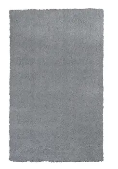 5' X 7' Gray Shag Hand Woven Area Rug