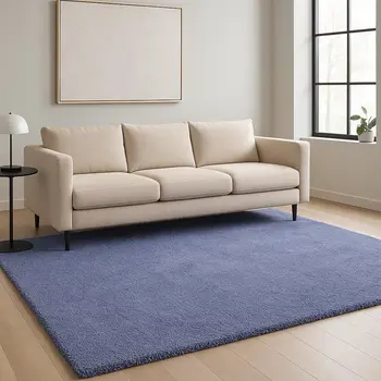 5' X 7' Purple Shag Hand Woven Area Rug