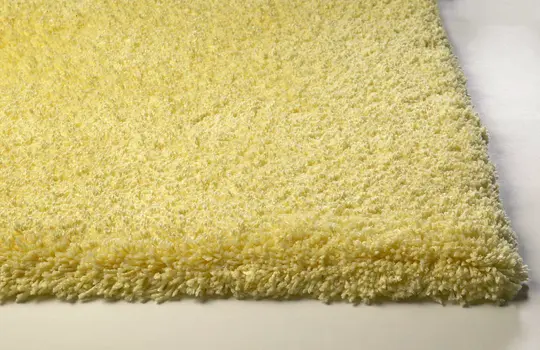 5' X 7' Canary Yellow Shag Hand Woven Area Rug