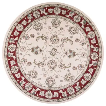 8' Red Round Rug