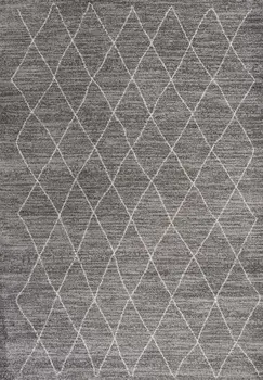 5' X 8' Gray And Light Gray Geometric Area Rug