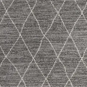 5' X 8' Gray And Light Gray Geometric Area Rug